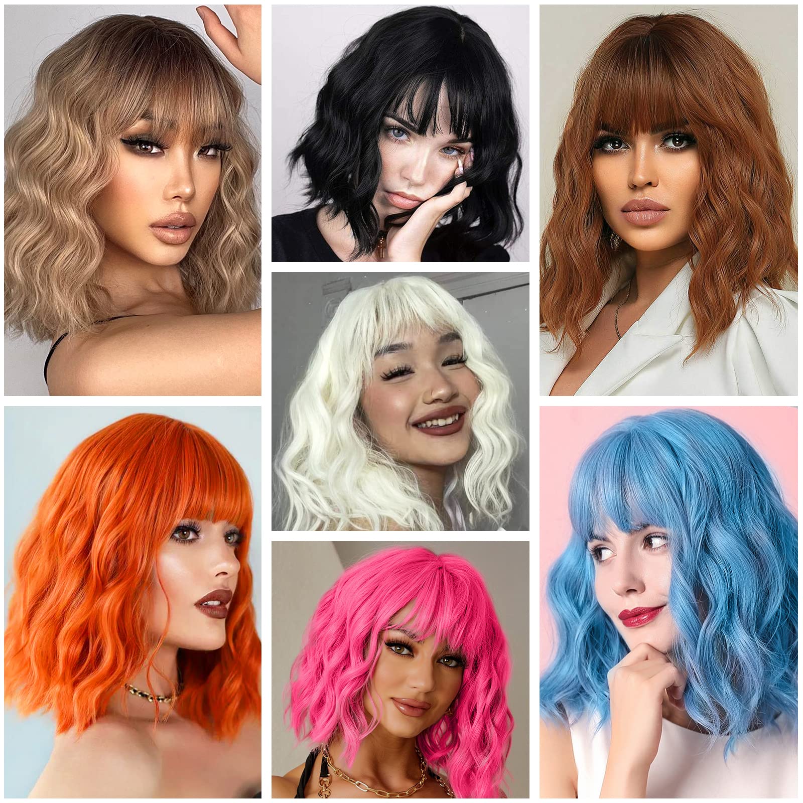 LINGHANG versatile pink wig suitable for work, events, cosplay, and parties.