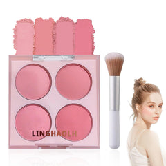 LingHaoLH 4 Colors Blush Palette front view with versatile tones for all skin tones.