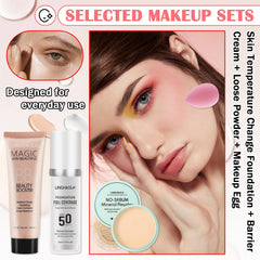 LingHaoLH primer and foundation texture close-up for lasting makeup.
