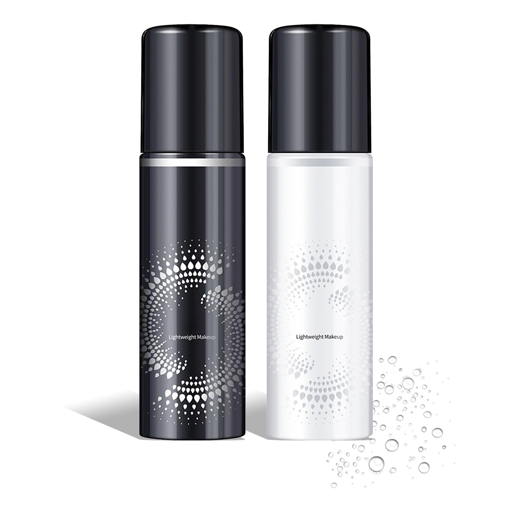 LingHaoLH setting spray bottle front view shows weightless, long-lasting makeup hold