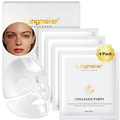 Lingmeier Hydrating Overnight Mask packaging with four sheets for daily use.