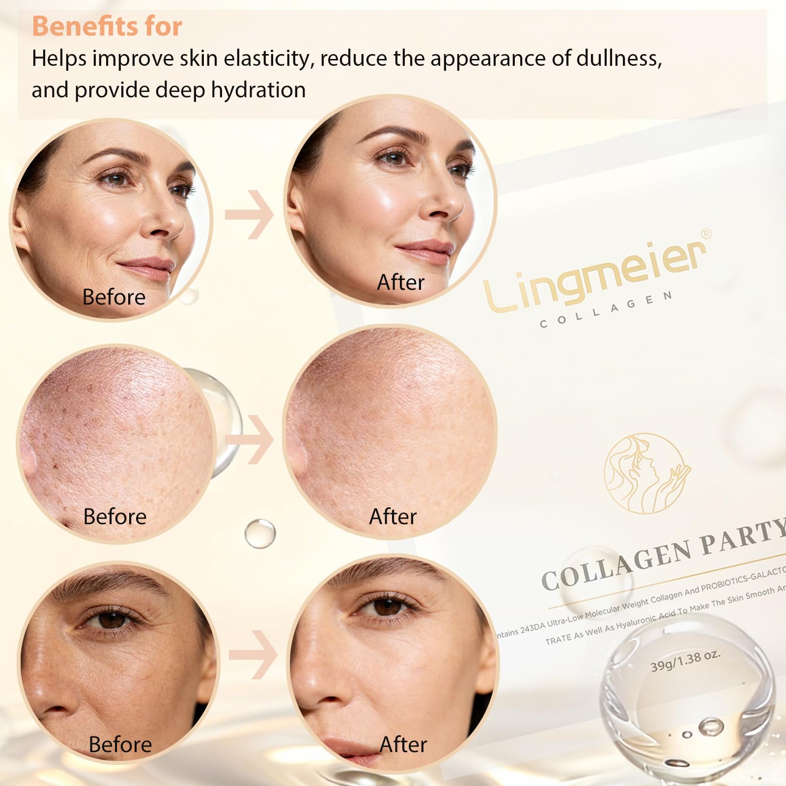 Lingmeier stabilized hyaluronic acid delivers humidity-activated moisture.