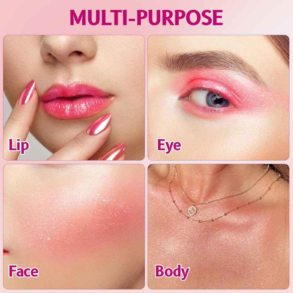 Lingyun jelly blush swatches demonstrating shade range and dewy glow