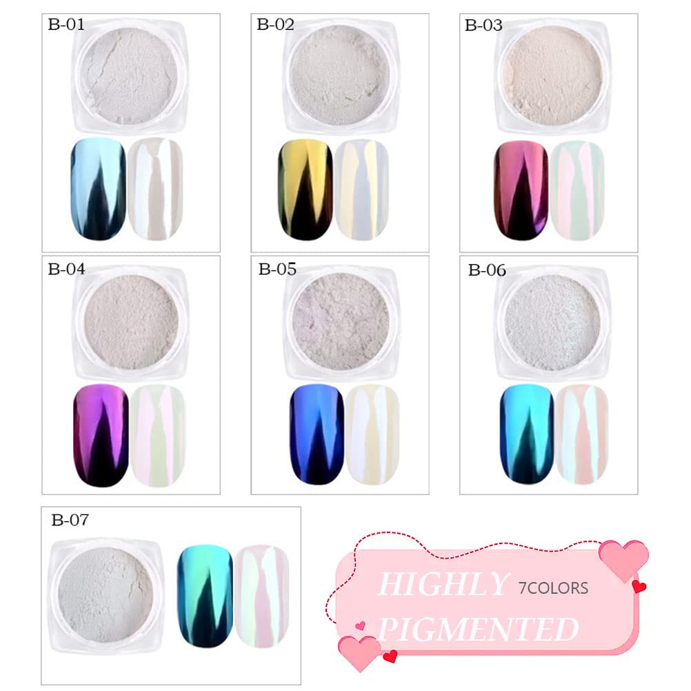 Lingyun neon holographic chrome powder adds vibrant reflective shimmer