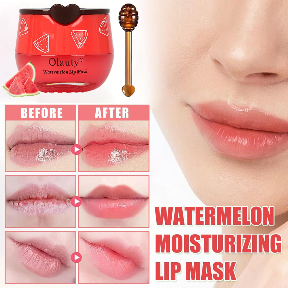 Lingyun strawberry flavor lip mask delivering daily moisture and fresh scent.