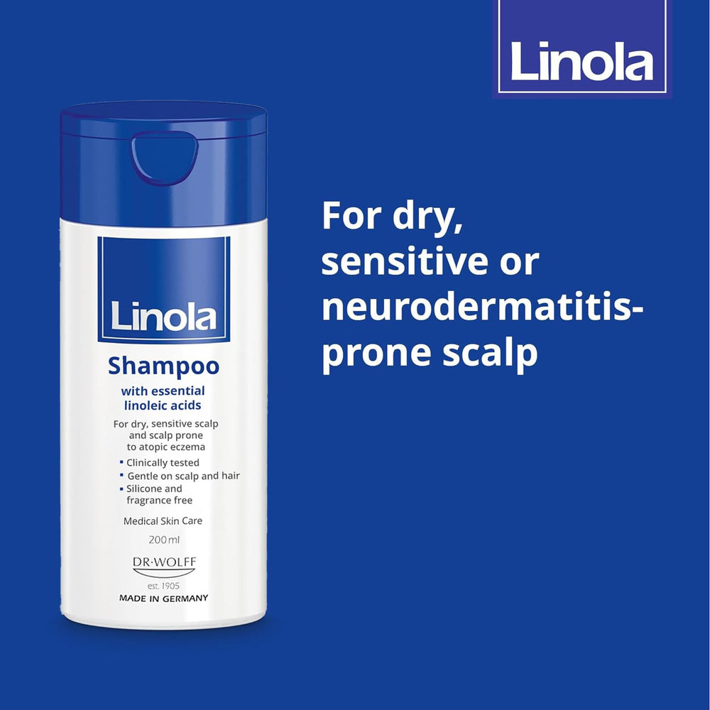 Linola Shampoo daily use concept on clean hair