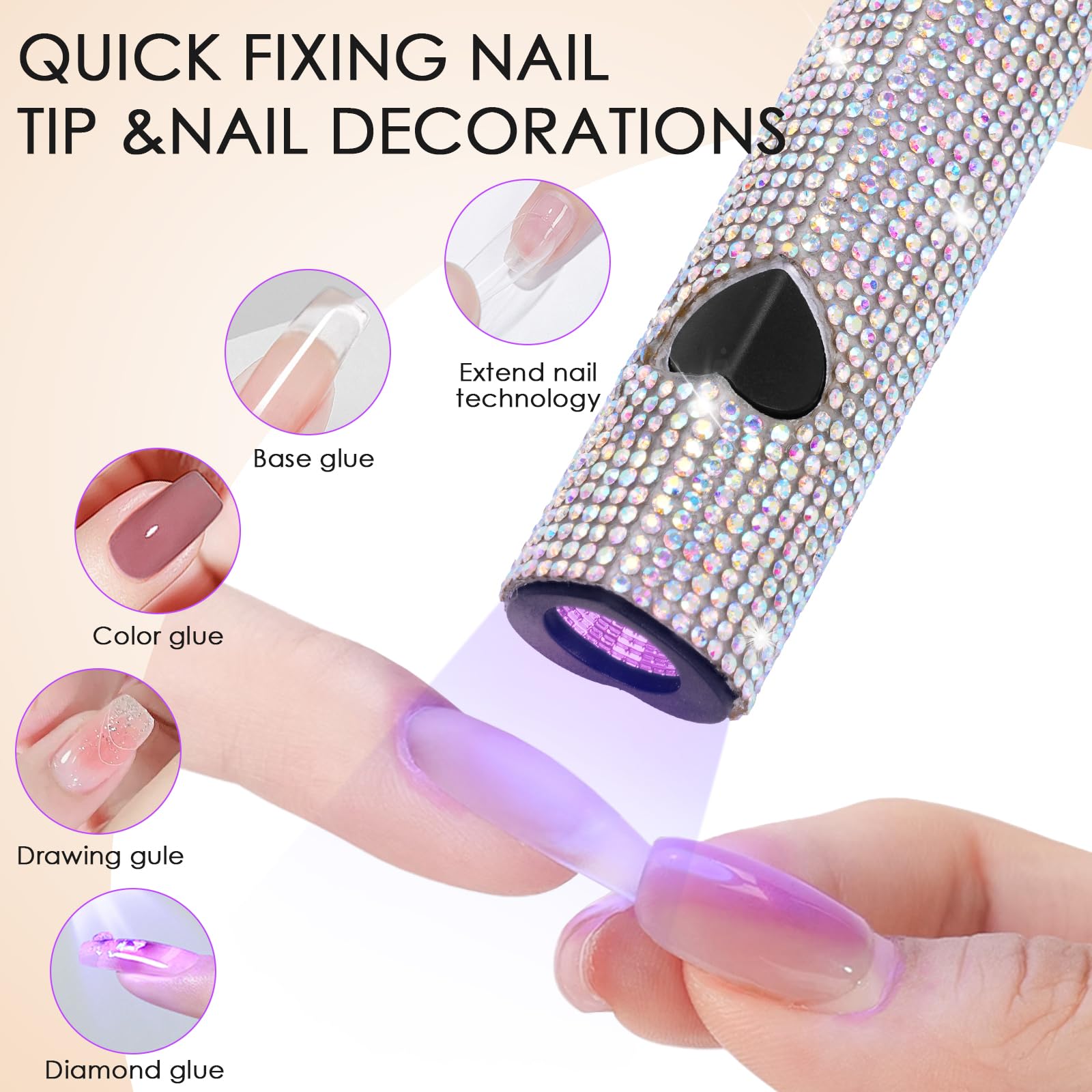 Works with builder gel, polygel, and dip powders.