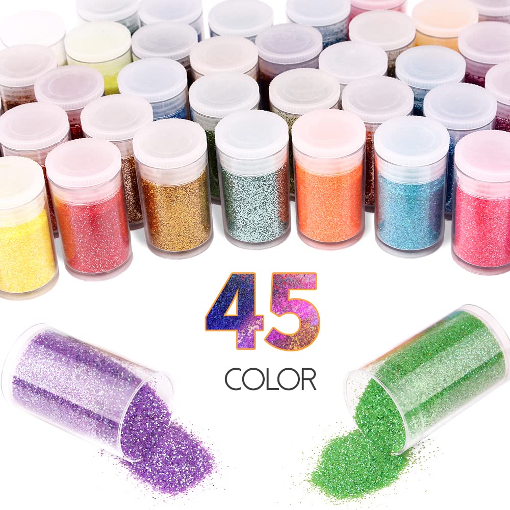 Linwulte holographic glitter powder for resin crafts creating iridescent highlights