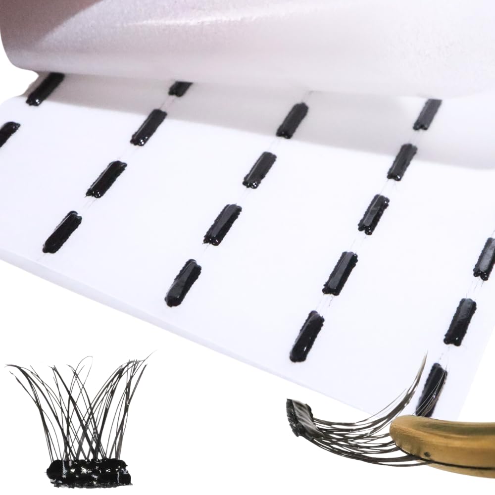 LINX Dazhez 150-pack application close-up showing conversion of clusters into self-adhesive lashes