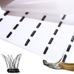 LINX Dazhez 150-pack application close-up showing conversion of clusters into self-adhesive lashes