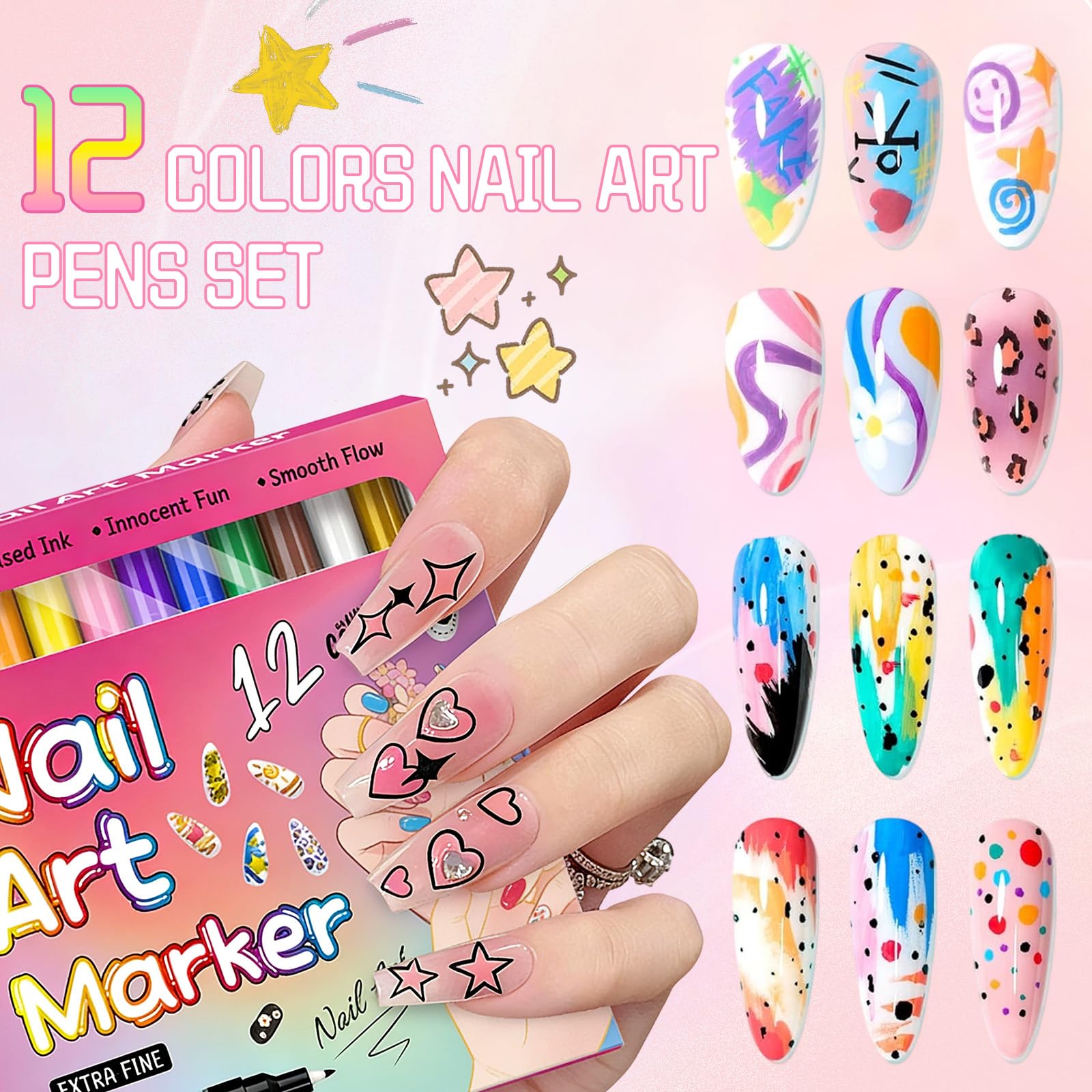 Linyuant Magiart graffiti inspired nail art for a creative look