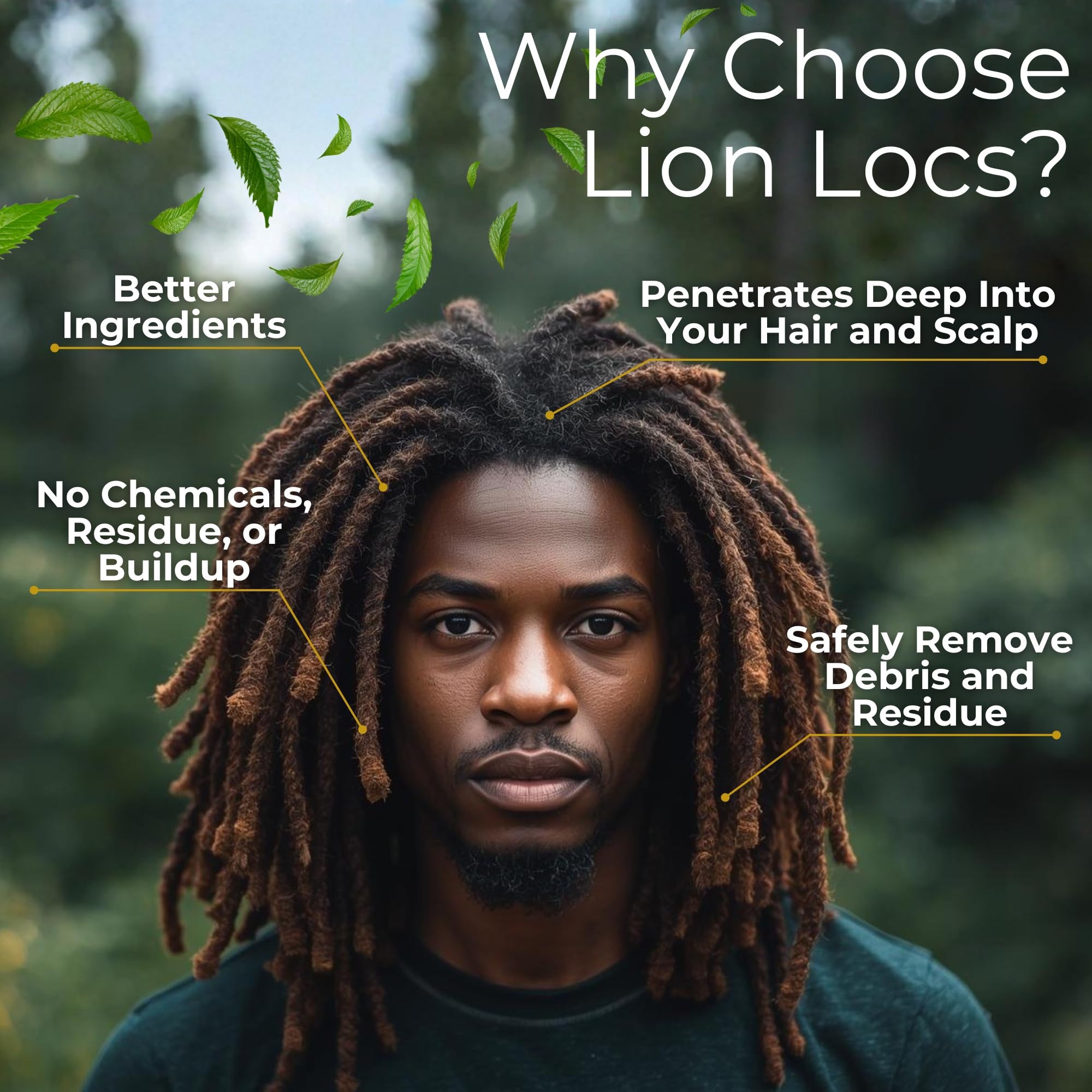 Lion Locs co-wash finish, clean locs with no buildup.