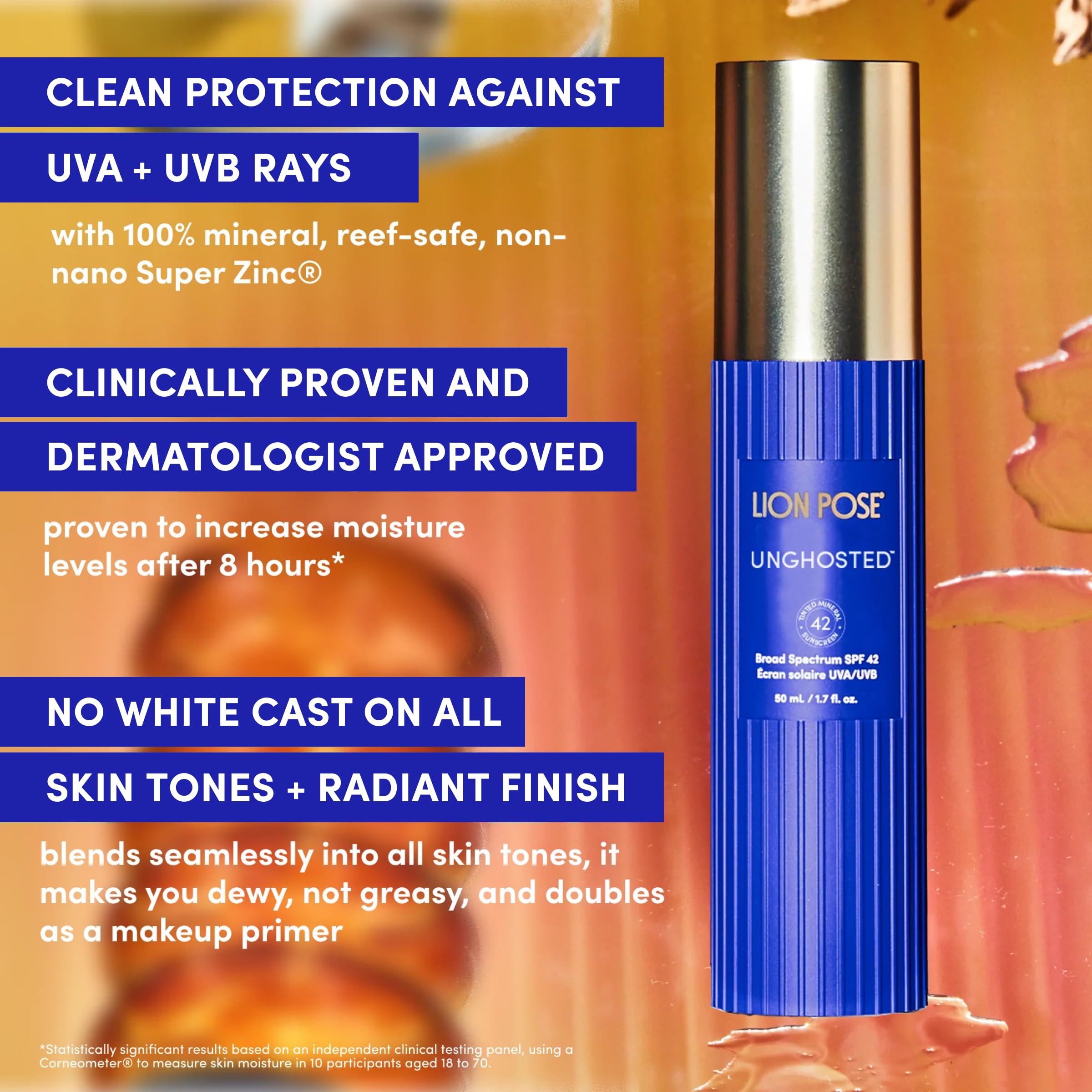 Lion Pose dermatologist-formulated mineral SPF for face and body.