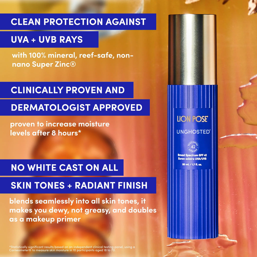 Lion Pose dermatologist-formulated mineral SPF for face and body.