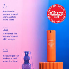 LION POSE UNSPOTTED jelly-texture AHA serum for nighttime use.
