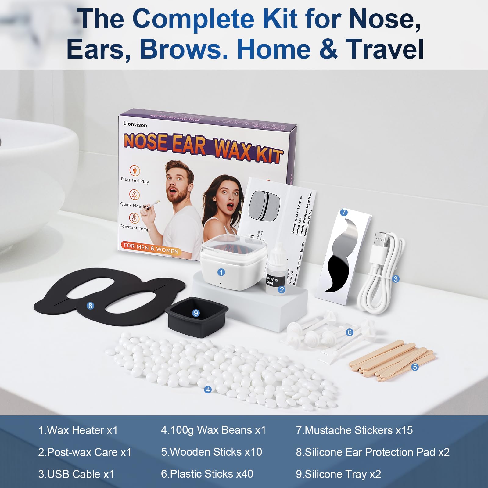 LIONVISION complete grooming kit in a compact package.