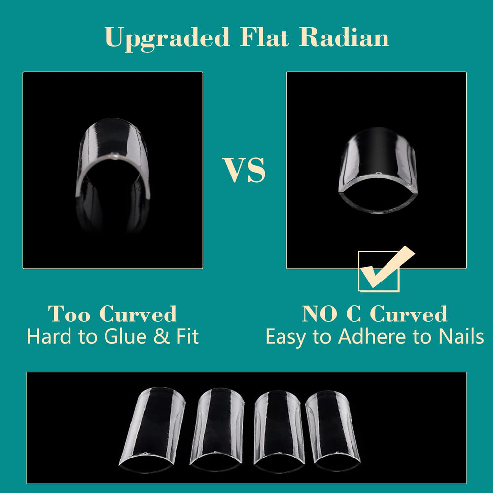 LIONVISION flat-edge, no-C-curve tips simplify shaping for home or salon use.