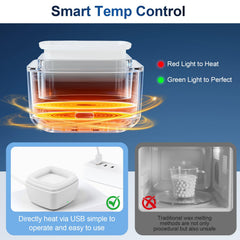 LIONVISION silicone pot offers safe wax melting and easy cleaning.