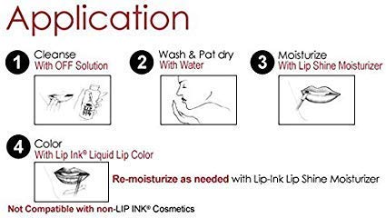 Lip Ink Liquid Trial kit natural ingredients label emphasizes organic components