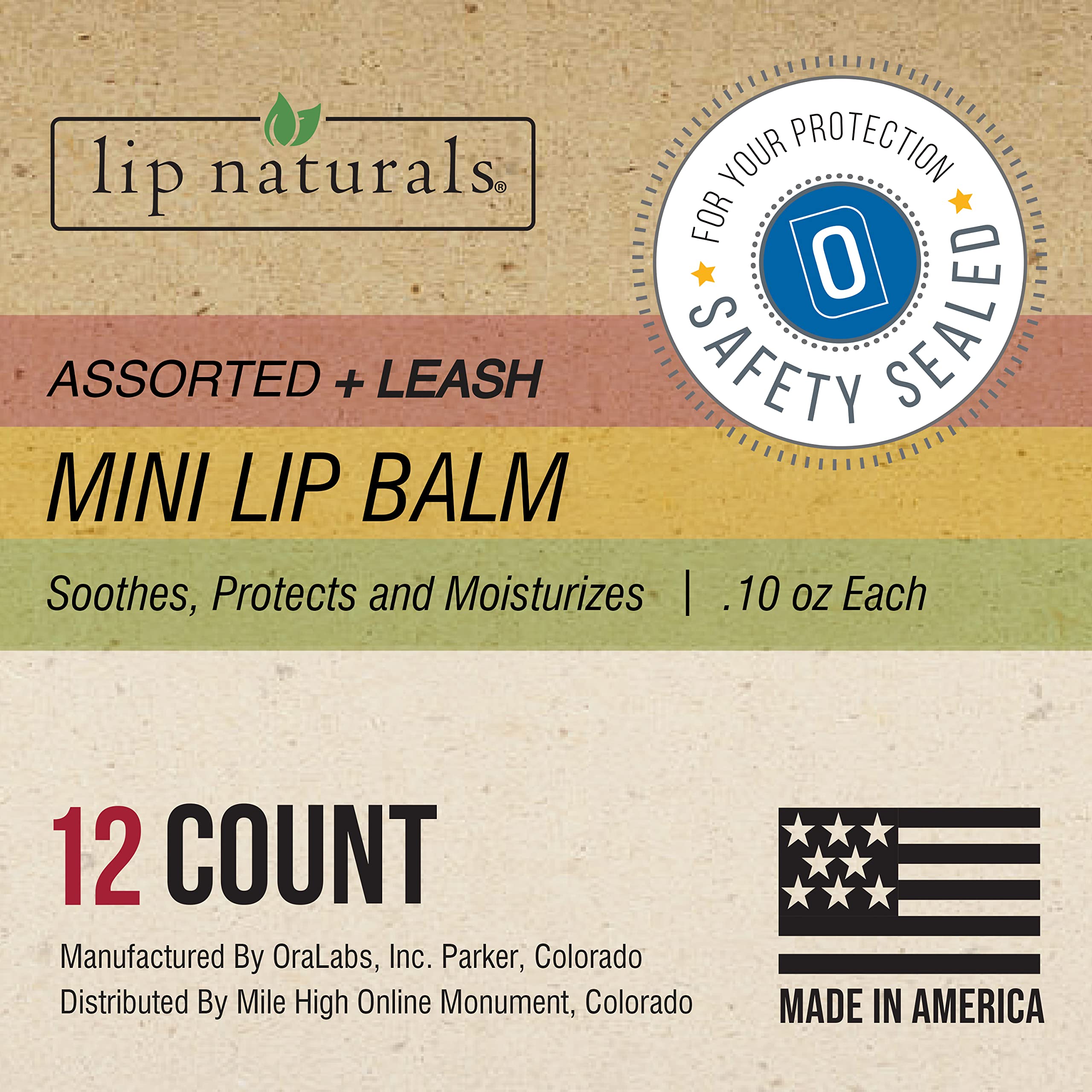 Lip Naturals made in USA badge signaling quality