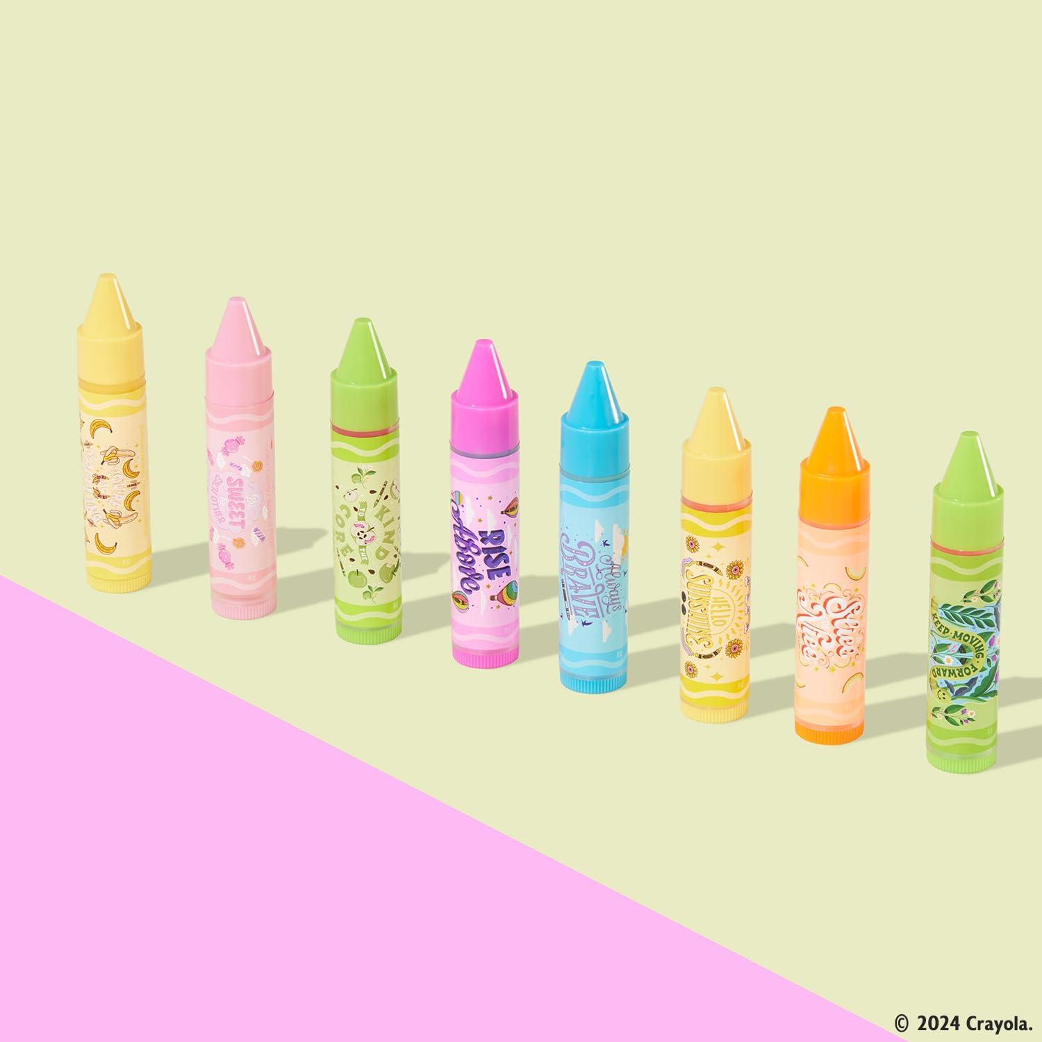 Lip Smacker Crayola collectible flavors displayed to entice fans to collect the set.
