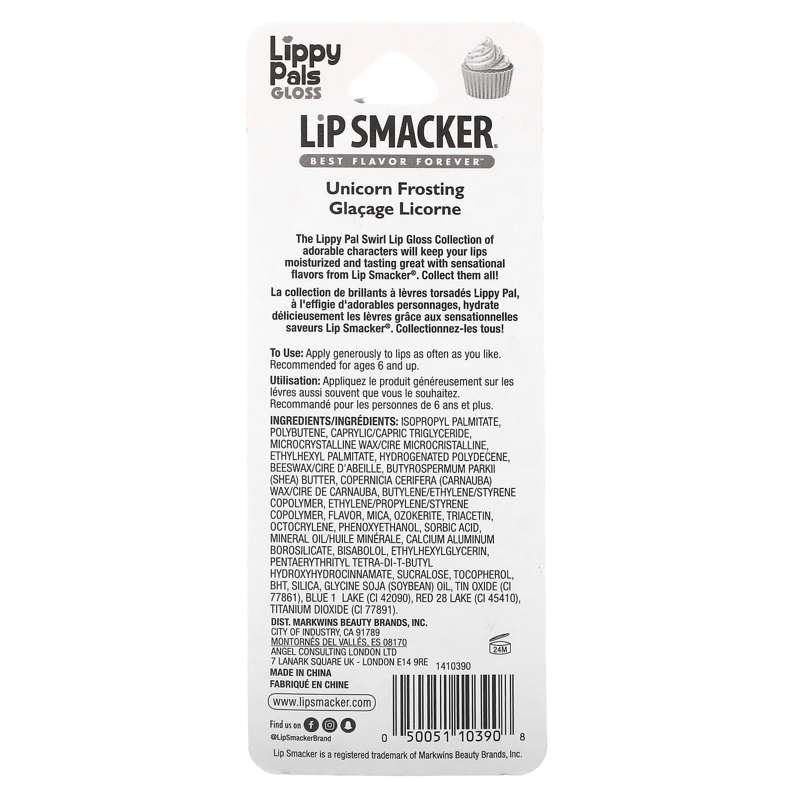 Lip Smacker Lippy Pals Unicorn Frosting character on tube, ideal giftable fun