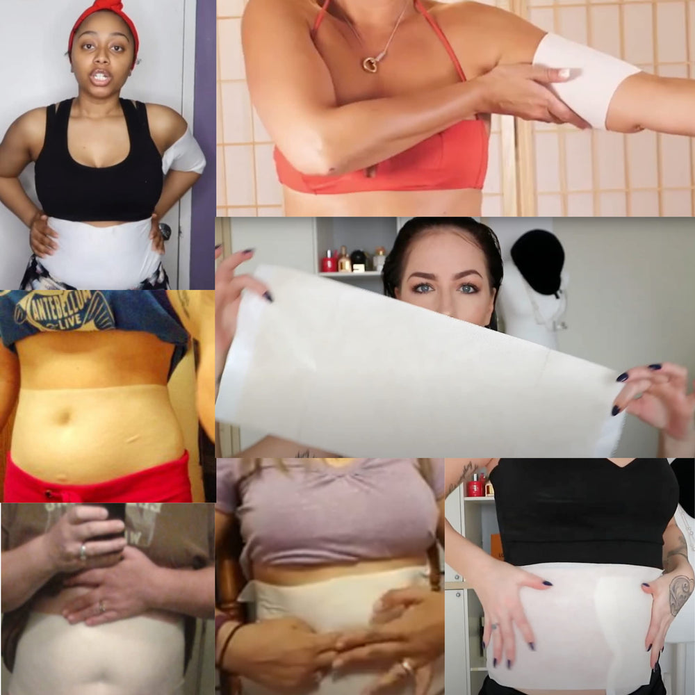 Lipo Applicator waist wrap highlighting the waistline for a sleeker silhouette