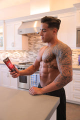 Lipoxyderm lotion application massage visual suggests smoothing technique