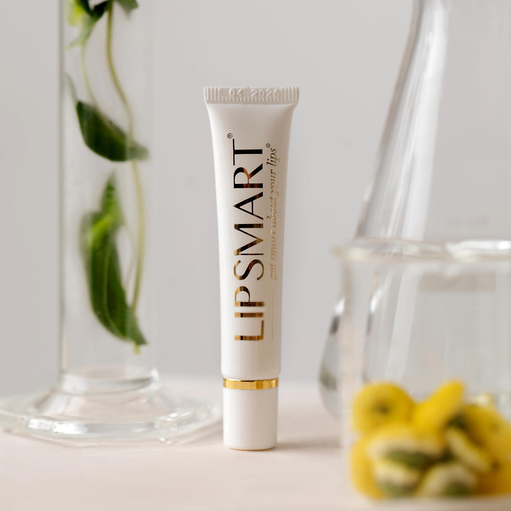 LipSmart cruelty-free and gluten-free badge underscores ethical skincare choices.