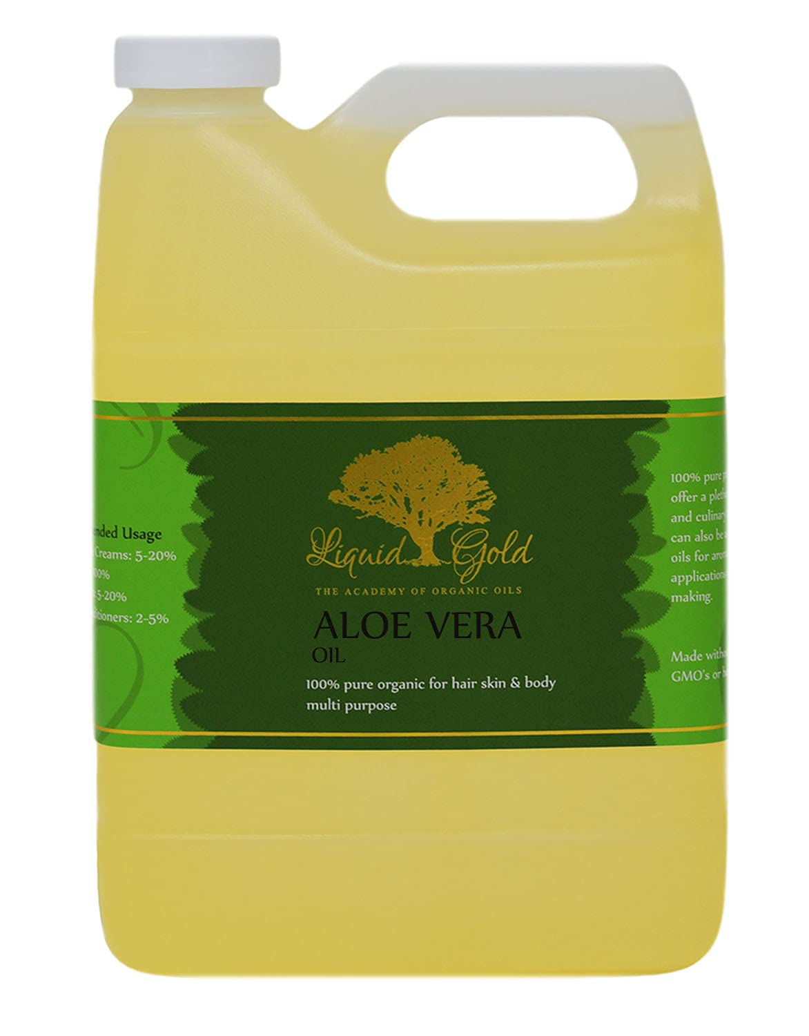 Liquid Gold Inc Aloe Vera Oil bottle with label highlighting pure hydration
