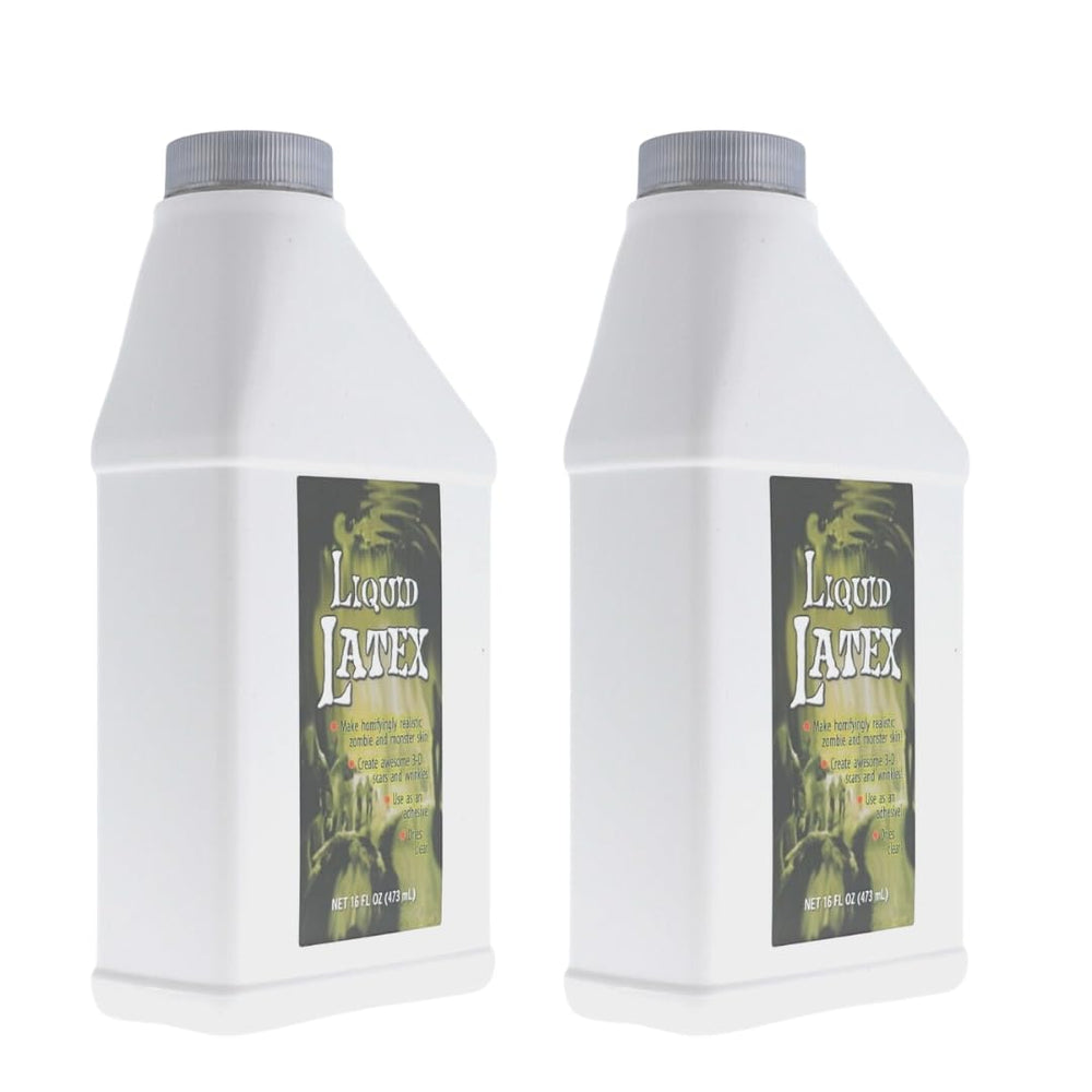 Liquid Latex Fashions clear-drying formula provides a seamless base for prosthetics.