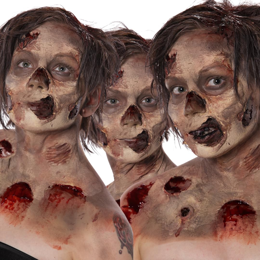 Liquid Latex Fashions create scars and wounds for convincing creature effects.