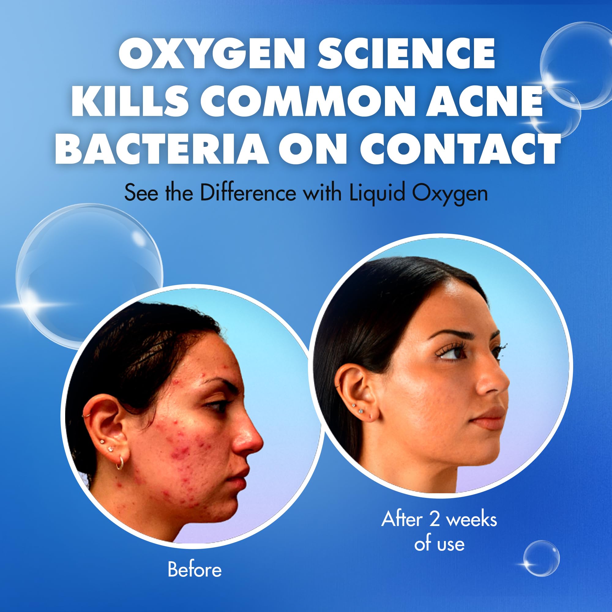 Liquid Oxygen Hydrating Moisturizer being absorbed quickly for balanced hydration.