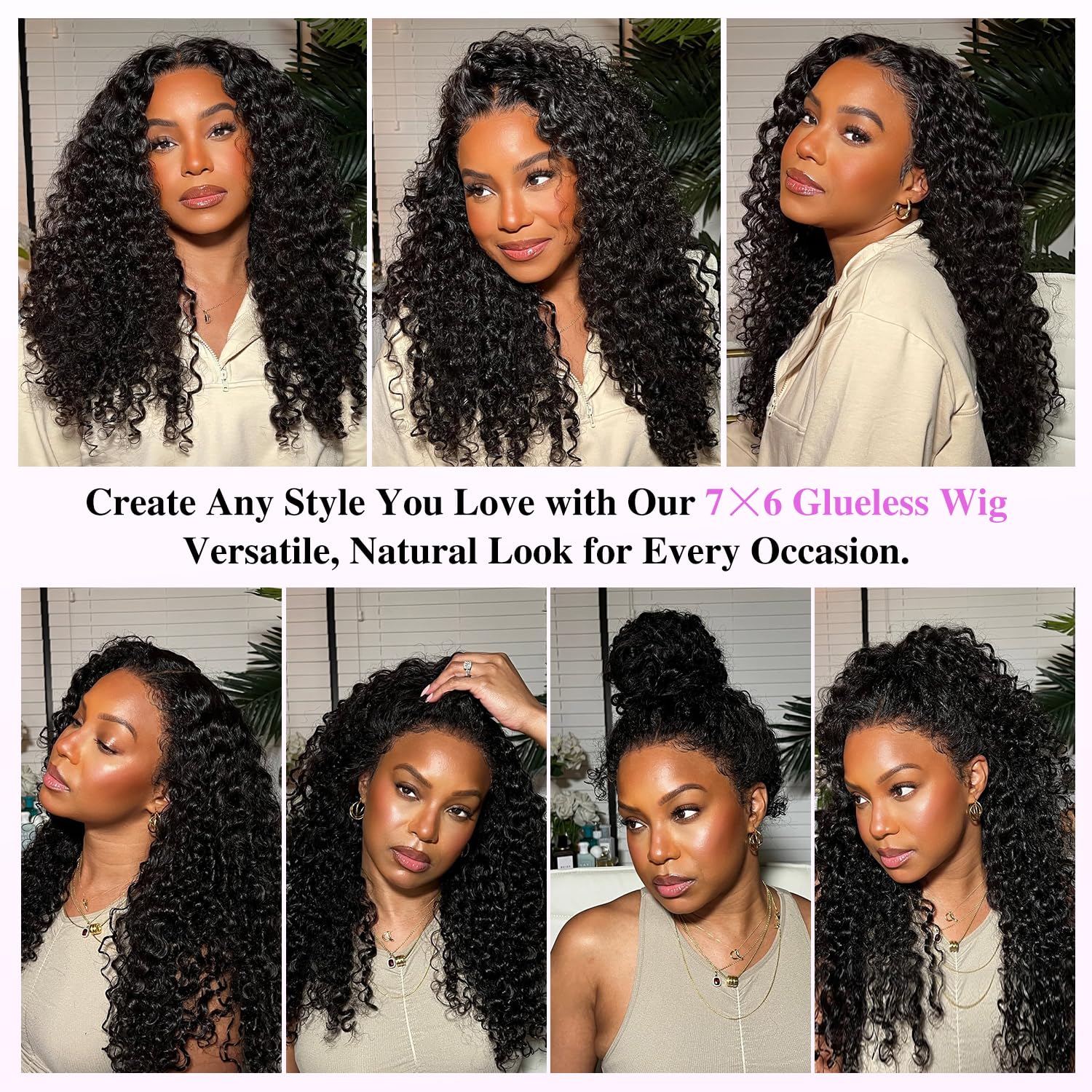 Liqusee wear-and-go Burmese curly wig for everyday versatility.