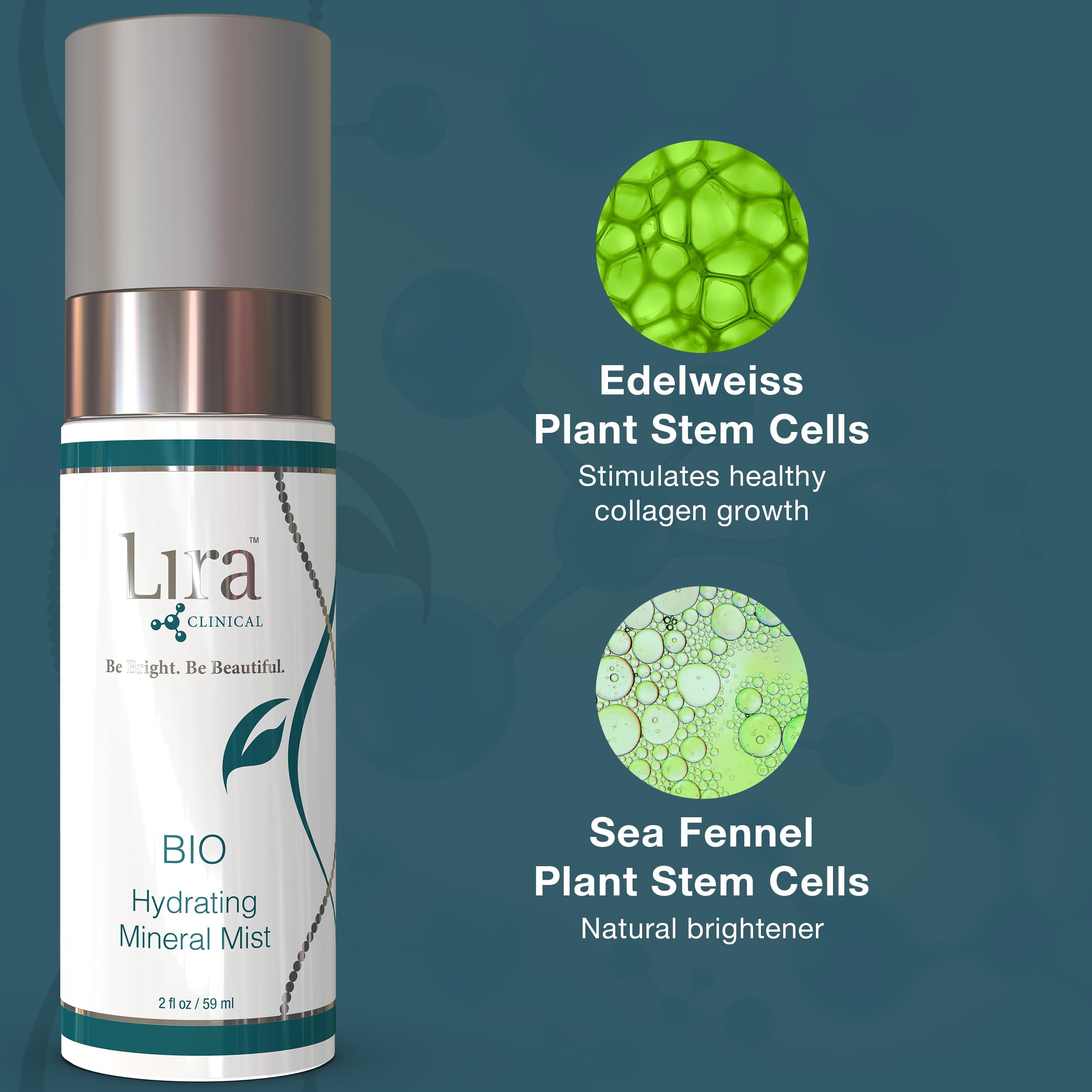Lira Clinical BIO Hydrating Mineral Mist user applying after cleansing or between steps