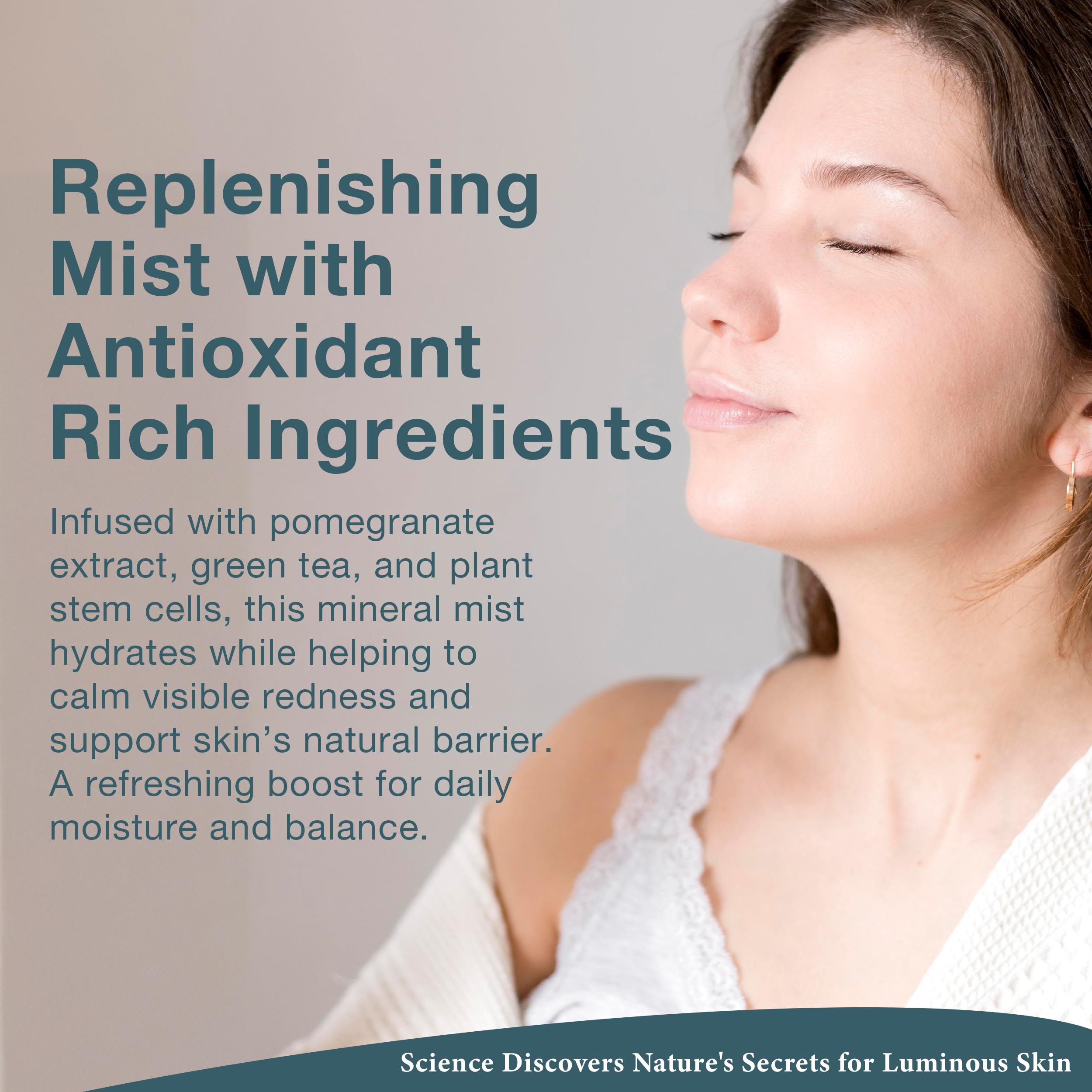 Lira Clinical BIO Hydrating Mineral Mist spray in action refreshing the skin
