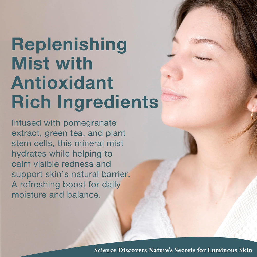 Lira Clinical BIO Hydrating Mineral Mist spray in action refreshing the skin