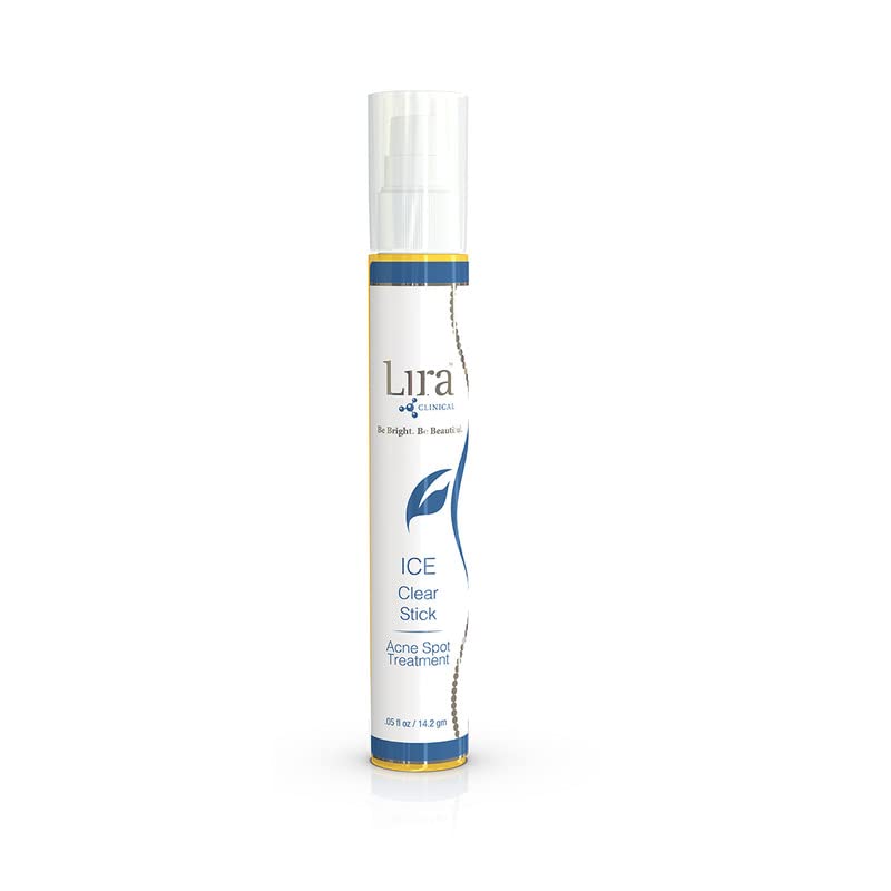 Lira Clinical ICE Clear Stick targets a pimple with salicylic acid for fast relief.