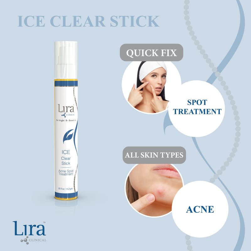 Lira Clinical ICE Clear Stick contains salicylic acid to purify pores.