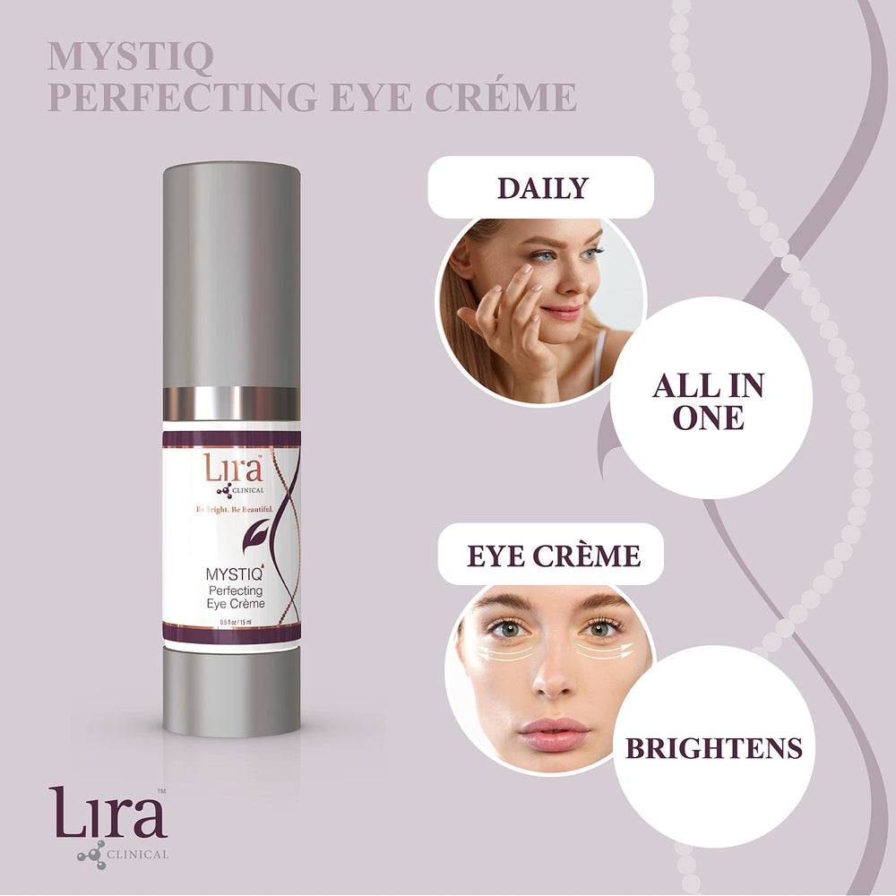 Applying under-eye with MYSTIQ illustrates gentle, visible brighten and lift potential.