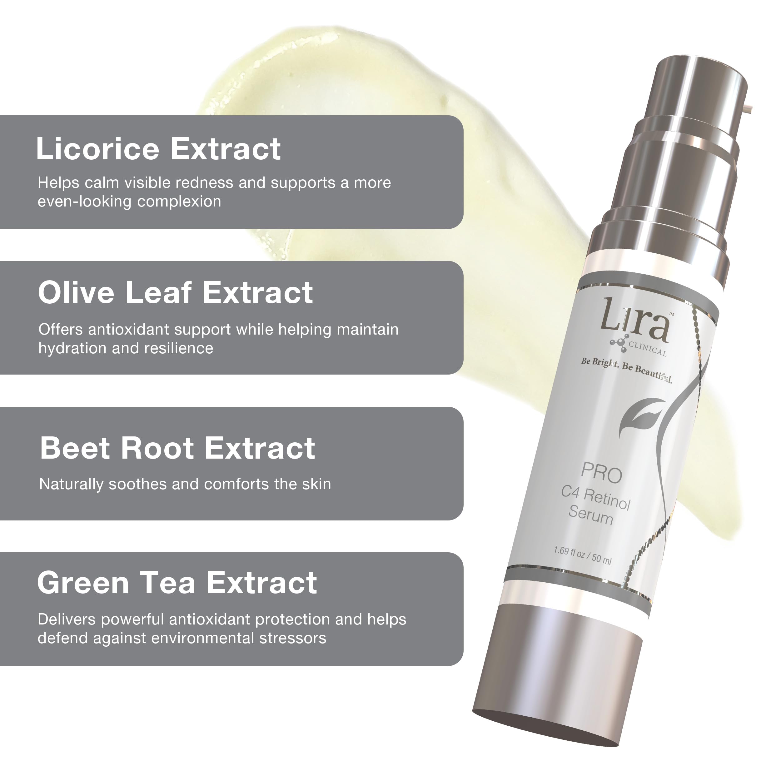Application shot showing daily routine for smoother texture