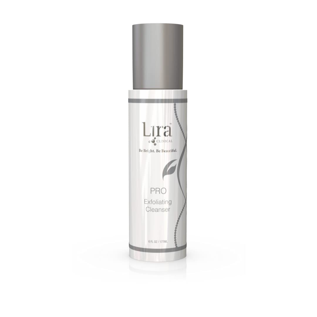Lira Clinical PRO Exfoliating Cleanser bottle offers a refreshing clean
