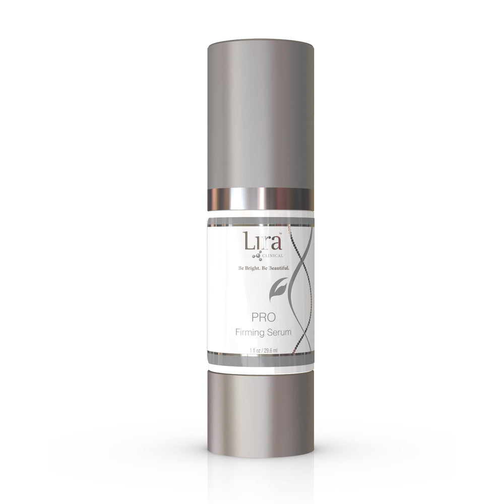 Lira Clinical PRO Firming Serum bottle with pump for targeted hydration and firming