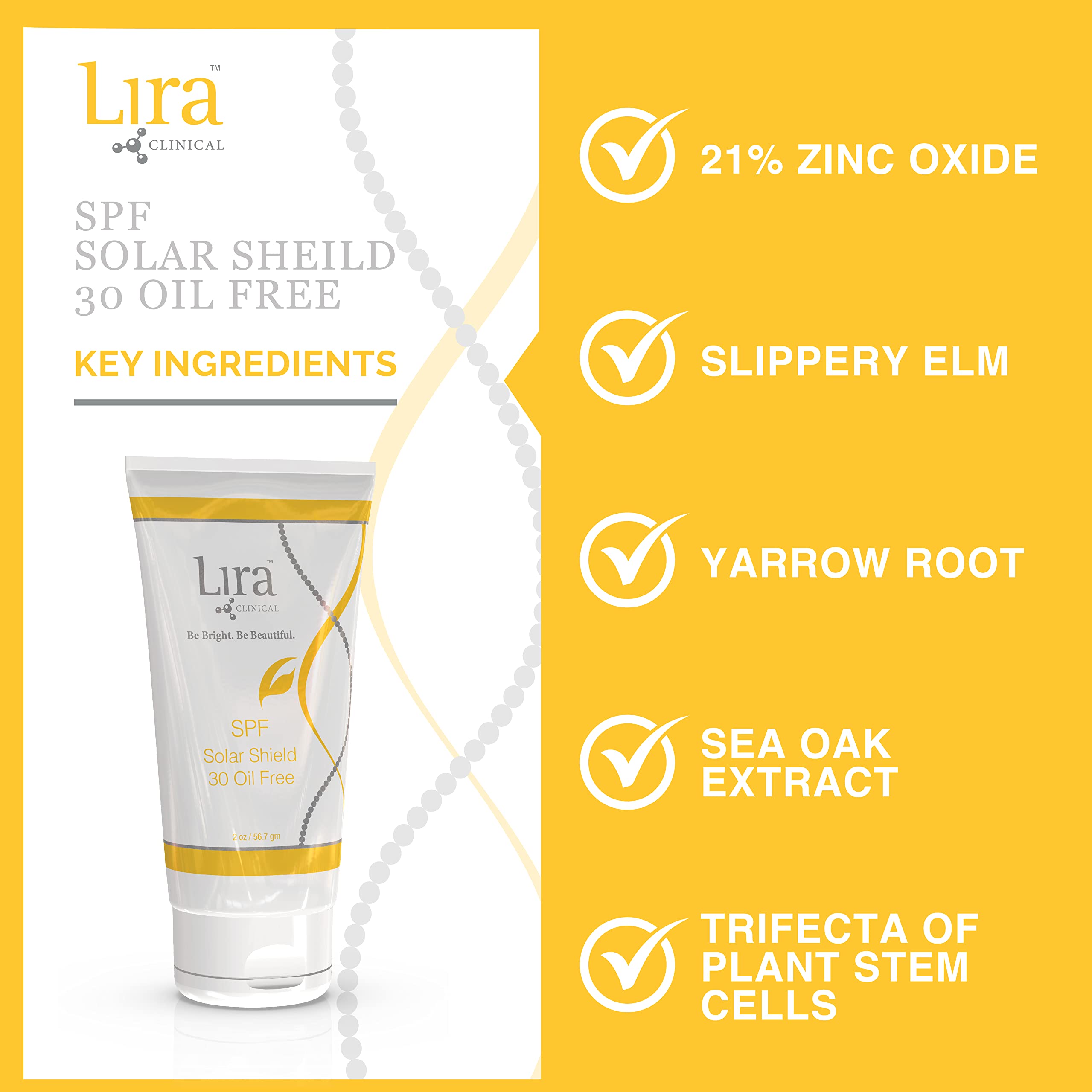 Lira Clinical SPF Solar Shield 30 daily-use application on face.