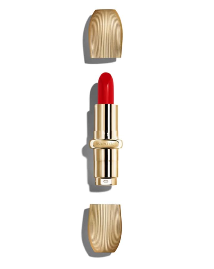 Lisa Eldridge Rouge Experience aluminum case highlights sustainable luxury and refillable design.