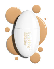 Lisa Eldridge Seamless Skin Tint bottle with neutral undertone, providing hydration and balanced coverage.