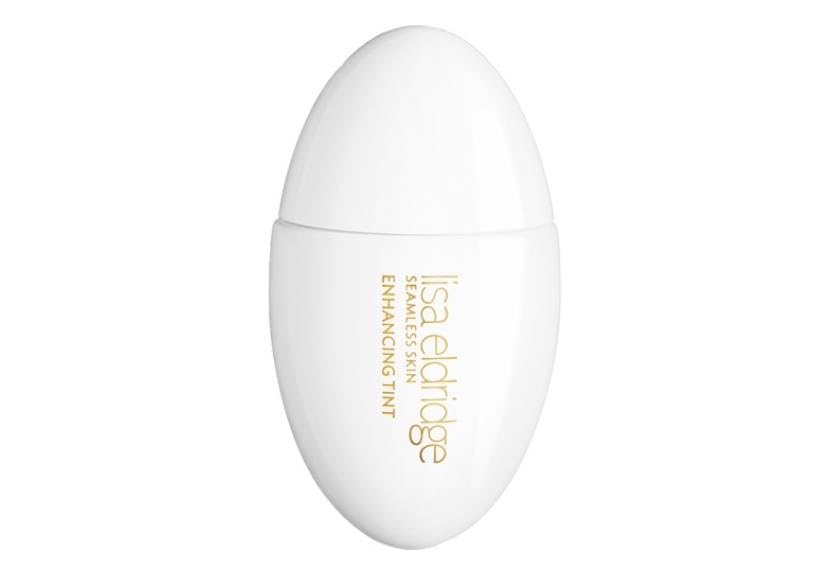 Lisa Eldridge Seamless Skin Tint T4 bottle with neutral golden undertone for balanced radiance.
