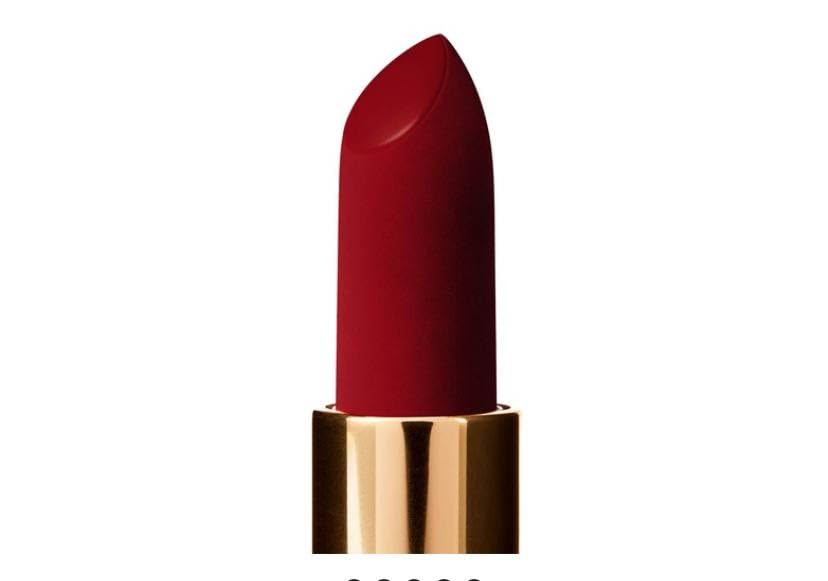 Lisa Eldridge True Velvet Jazz on lips highlights creamy application and velvety finish.