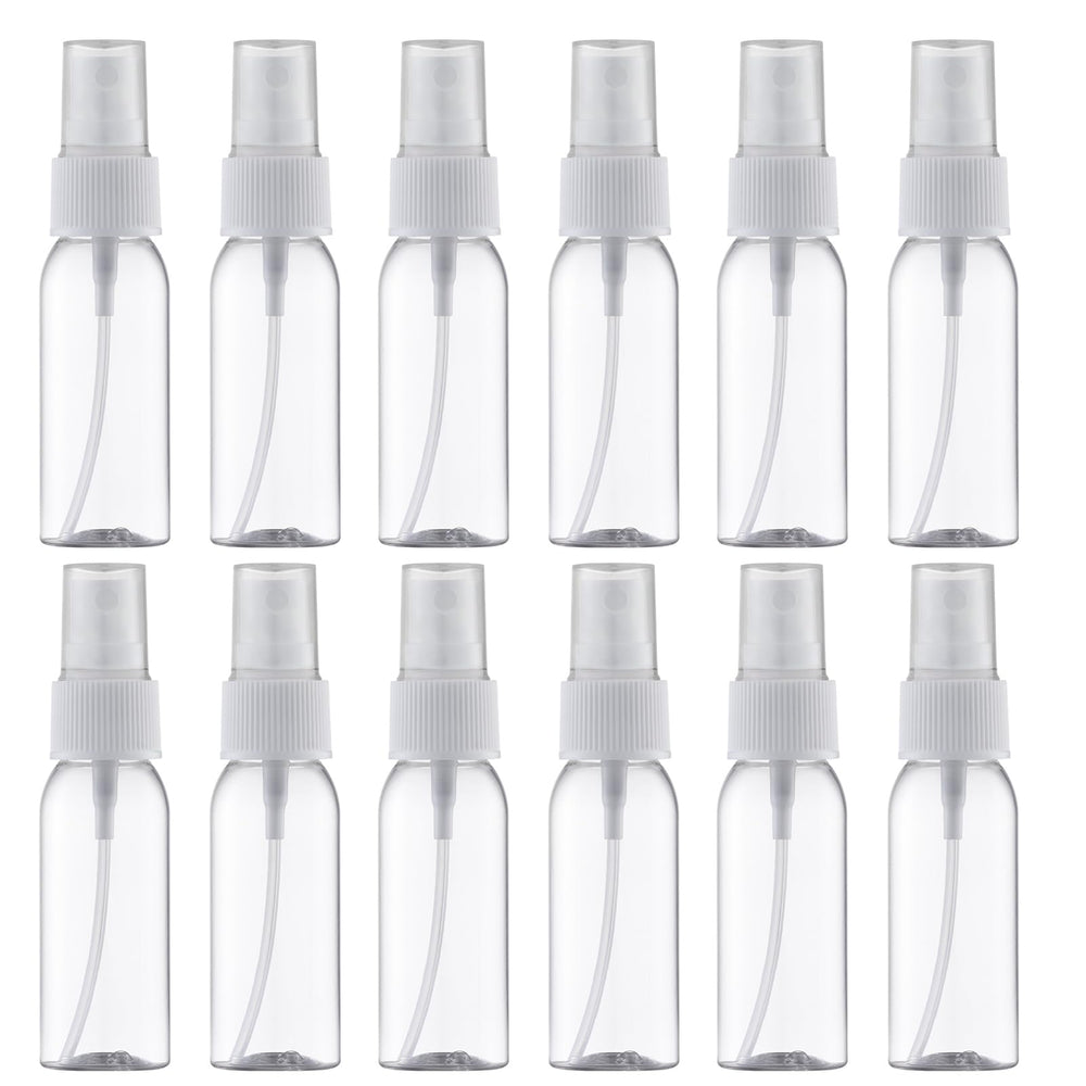 Lisapack clear 1oz spray bottle with a fine mist for travel convenience.