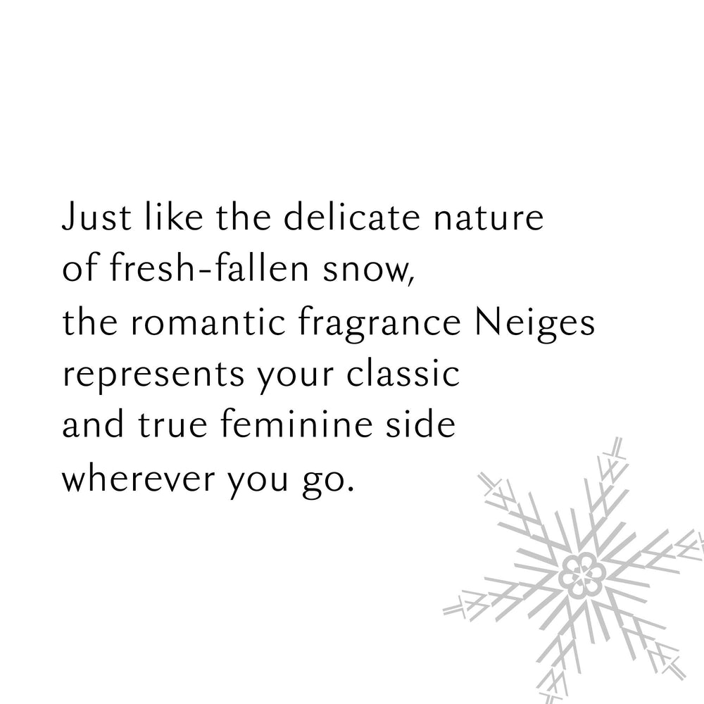 Lise Watier Neiges bottle with rose detail for daily use